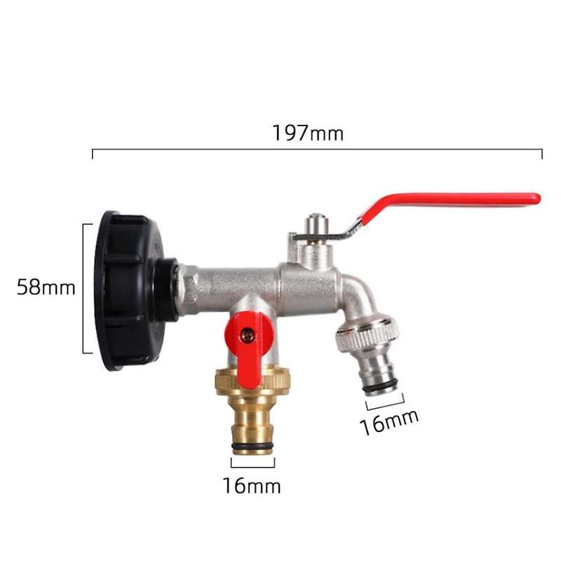Ibc Adapter Garden Water Tank Connector Rainwater Valve Adapter Tap,b