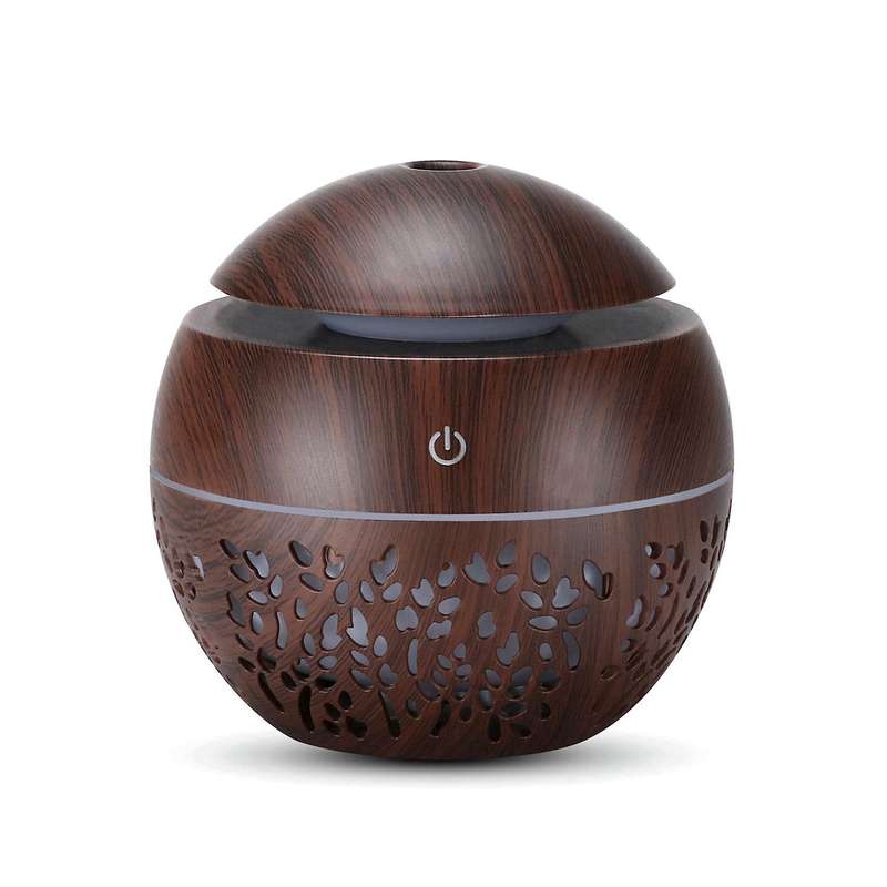 Usb Humidifier Aroma Oil Diffuser Mistsingle Room Dark Wood Grain