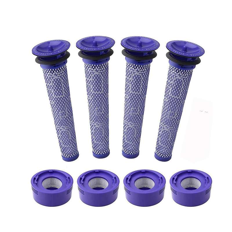 Vacuum Filter Kit for Dyson V7, V8 4 Post Filter, 4 Pre Filter