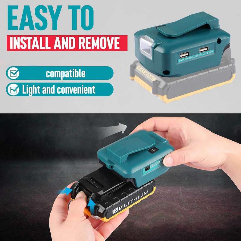14.4v/18v Lithium Battery Adapter Led Spotlight for M Batteries