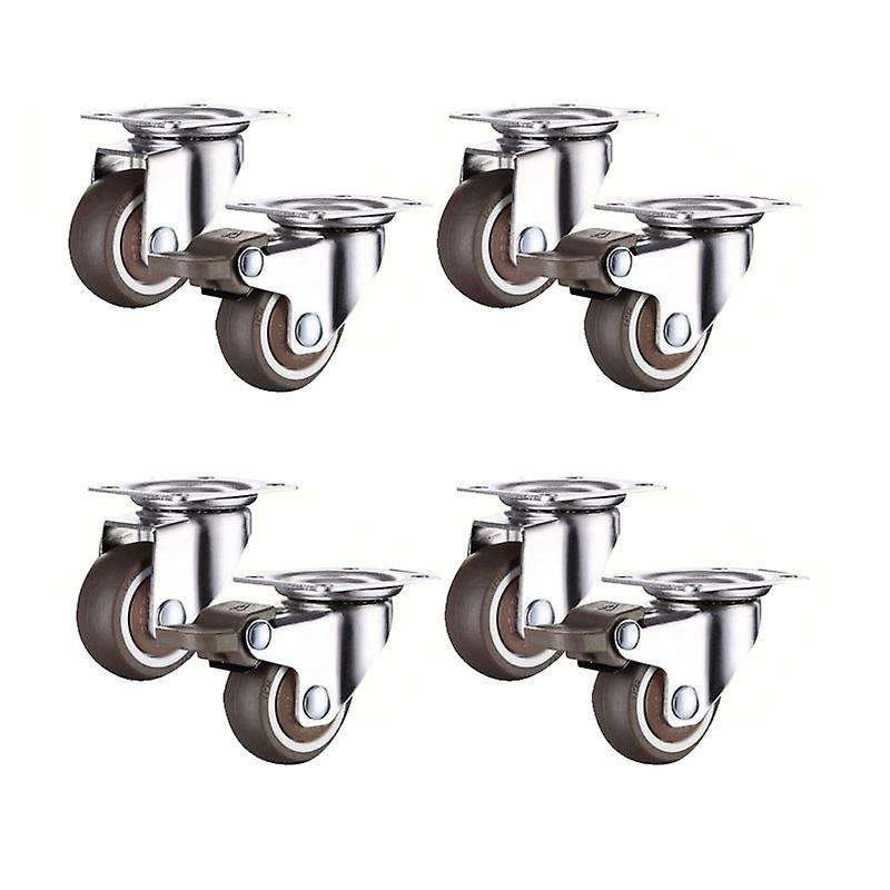 8 Pcs Household Casters Wheels 1 Inch Heavy Duty Swivel Rubber Roller