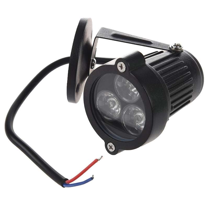 3 X 1w 220v Led Garten Leuchte Outdoor Strahler Lampe Warmweiss