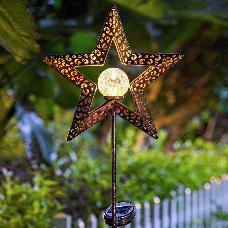 1pcs Star Solar Lights Garden Outdoor for Walkway Yard Lawn Patio