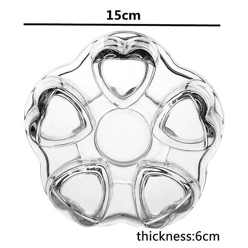 Clear Glass Heat-resisting Heart Shape Teapot' Warmer Base Holder