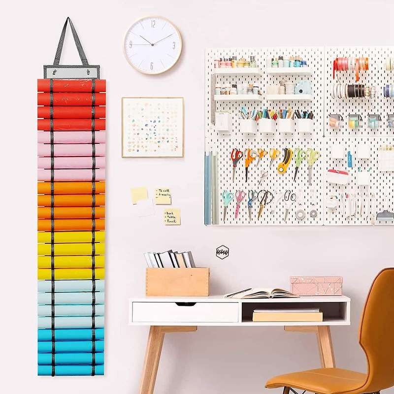 48 Roll Compartments Vinyl Storage Organizer,wall Mount Holder