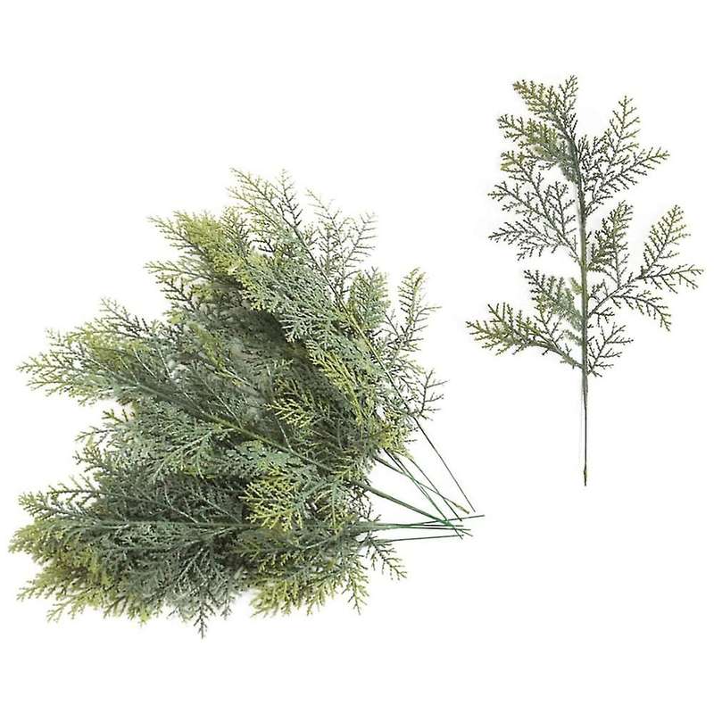 40 Pcs Artificial Cedar Sprigs Faux Cedar Branches Diy for Christmas
