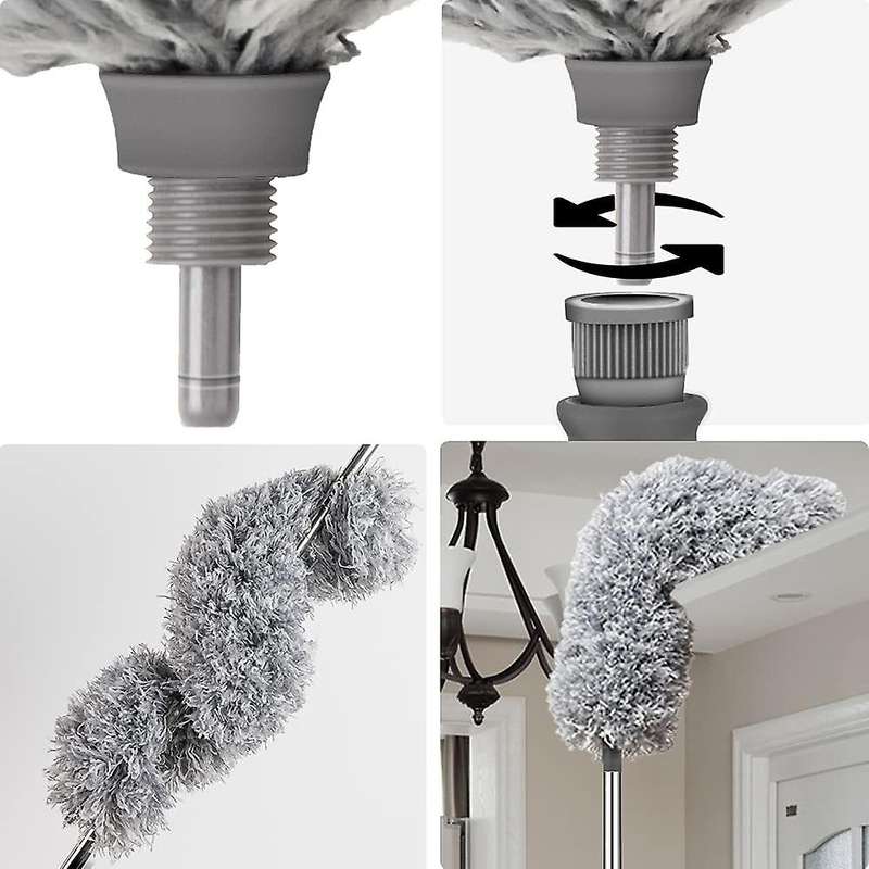 Microfiber Duster with Extension Pole,for Cleaning Ceiling Fan,blinds