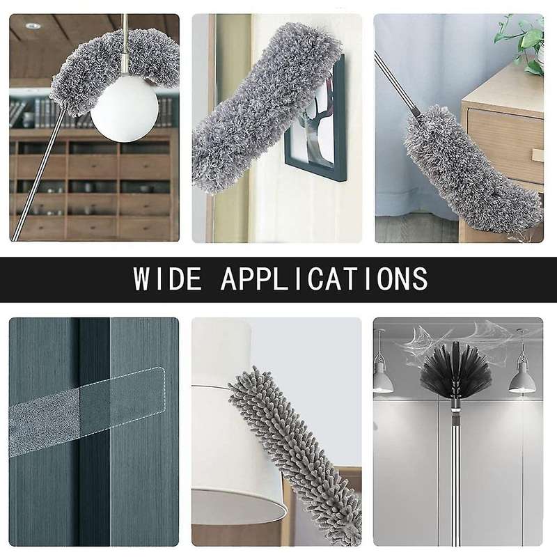 Microfiber Duster with Extension Pole,for Cleaning Ceiling Fan,blinds