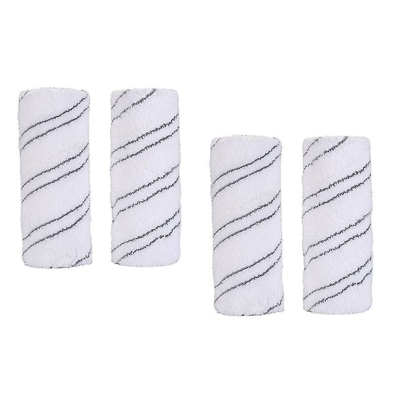 4pcs Set Of Rollers for Karcher Electric Floor Cleaner,white + Gray