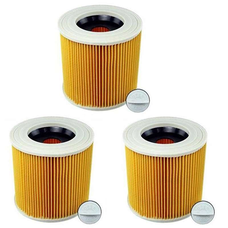 3 Pcs Cartridge Filter for Karcher Vacuum Cleaner Wd3 Premium