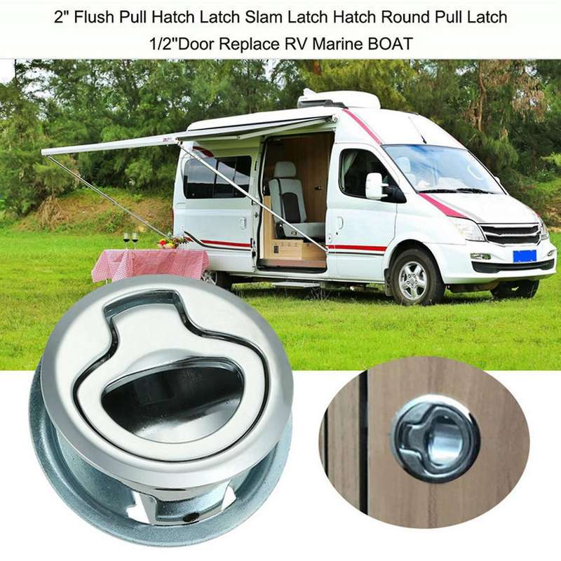 Boat Yacht Rv Door Push Lock with Key Kit Door Lock 1.8inch Recessed