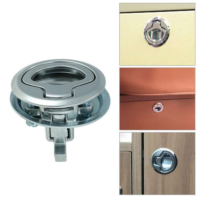 Boat Yacht Rv Door Push Lock with Key Kit Door Lock 1.8inch Recessed