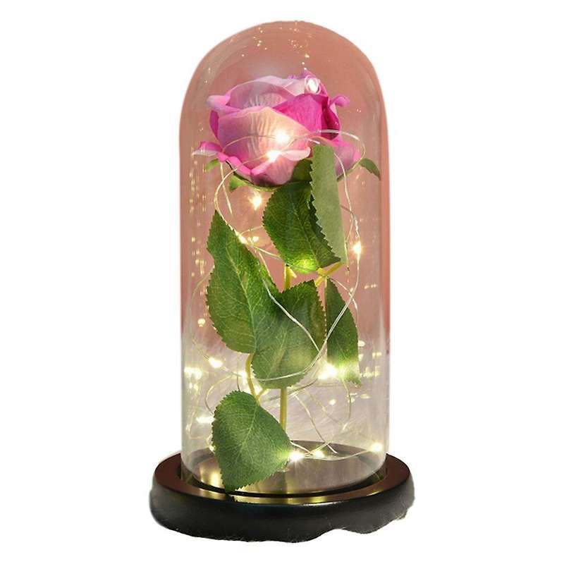 Rose Gift Decoration Rose Artificial Rose Gift Led Lamp Anniversary,e