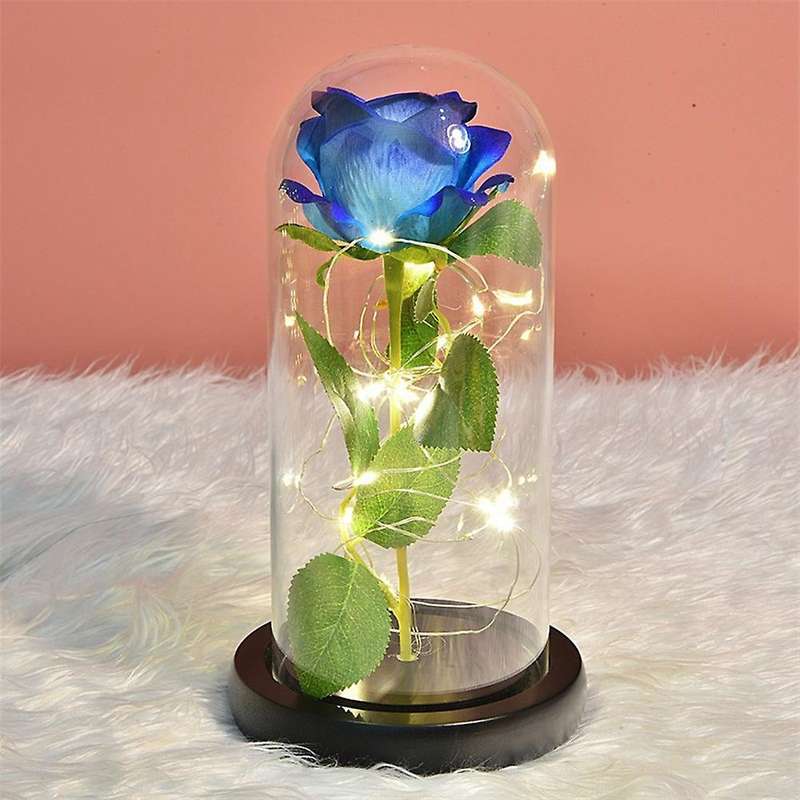 Rose Gift Decoration Rose Artificial Rose Gift Led Lamp Anniversary,d