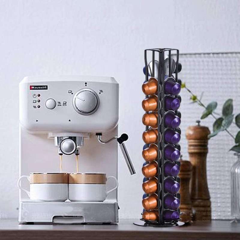 Coffee Capsule Storage Holder for Nespresso, Metal Capsule Rack