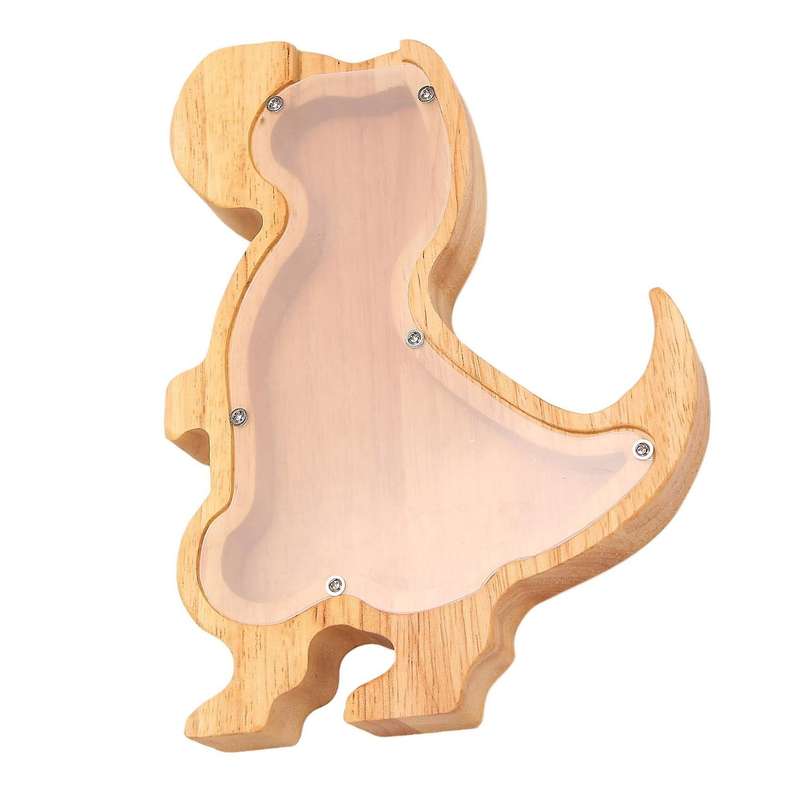 Tyrannosaurus Piggy Bank Pine Piggy Bank Transparent Gift 16x22cm