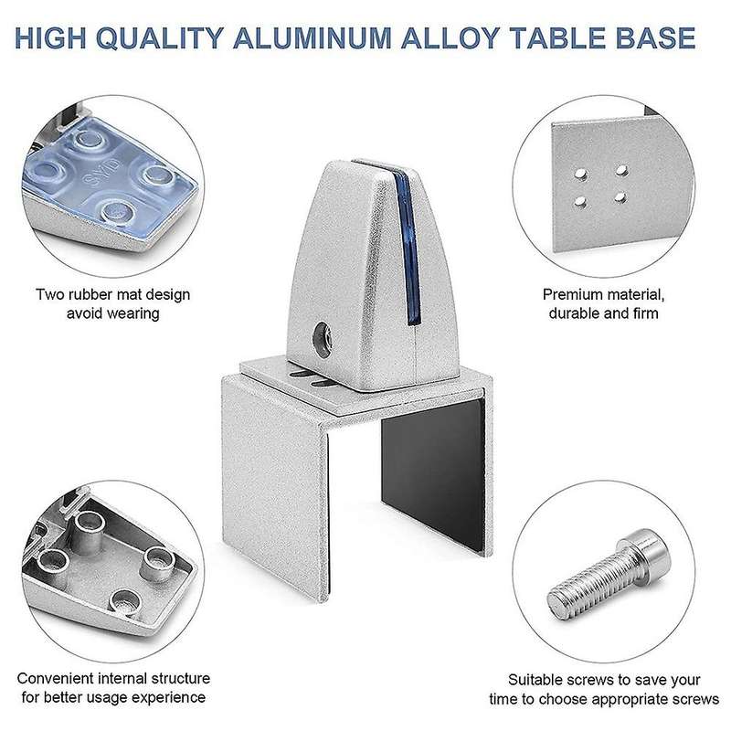 2 Pack Silver Sneeze Guard Clamp Support Office Desk Partition Holder