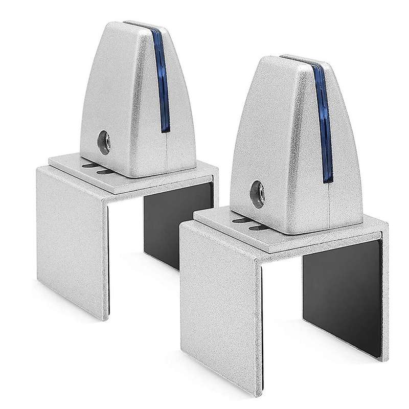 2 Pack Silver Sneeze Guard Clamp Support Office Desk Partition Holder