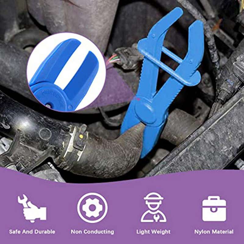 6pcs Blue Line Clamps Flexible Hose Clamps Pliers Kit