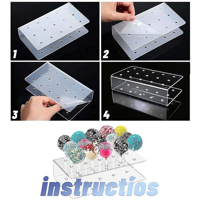 Silicone Cake Mold Set, with 60pcs Stick,15-hole Lollipop Holder