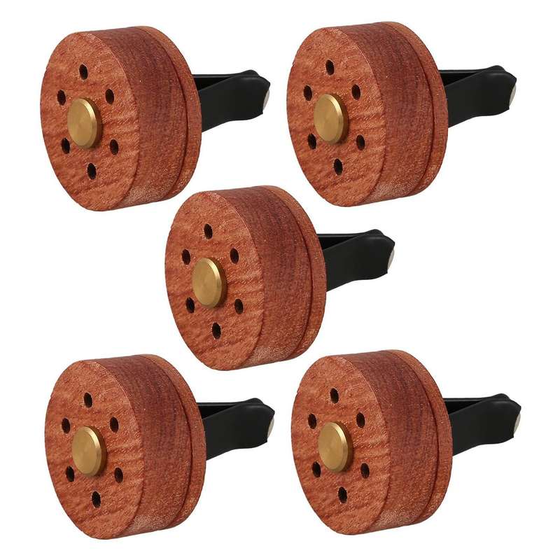 5x Essential Oil Diffuser for Car, Wooden Aromatherapy Air Freshener