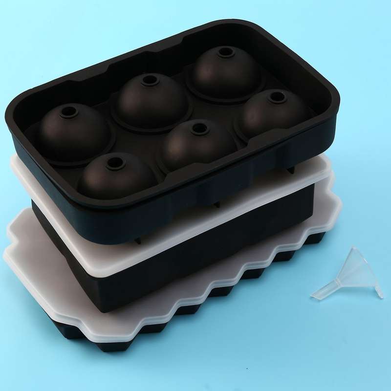 3 Pack Silicone Ice Cube Trays,square Honeycomb Ice Cube Mold,black