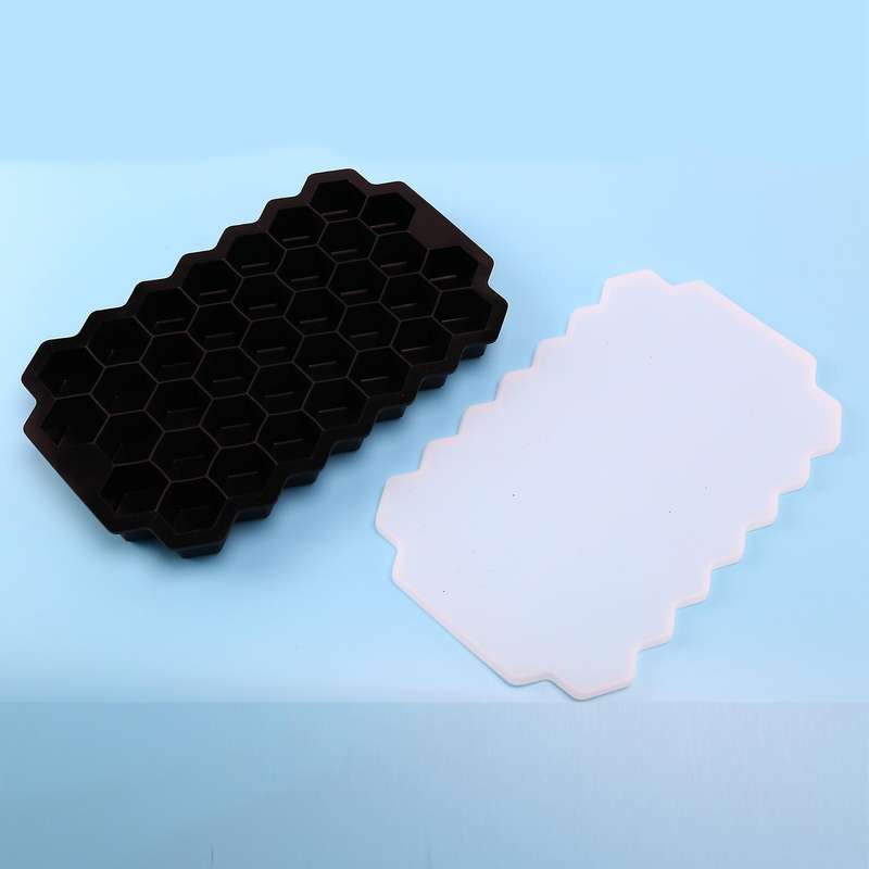 3 Pack Silicone Ice Cube Trays,square Honeycomb Ice Cube Mold,black