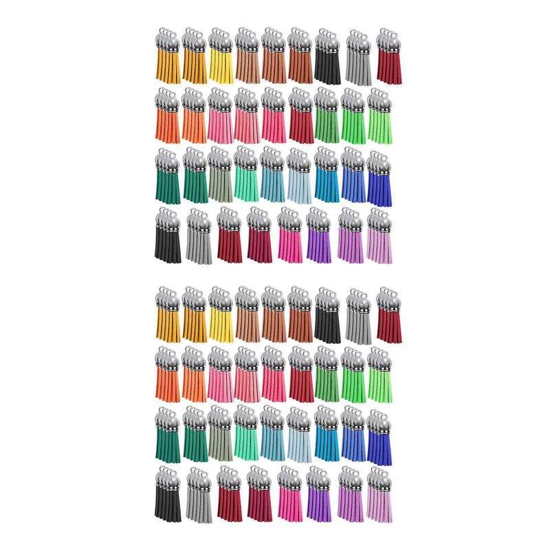 140pcs Tassel Keychain Bulk Set for Diy Leather Pendants Keychain