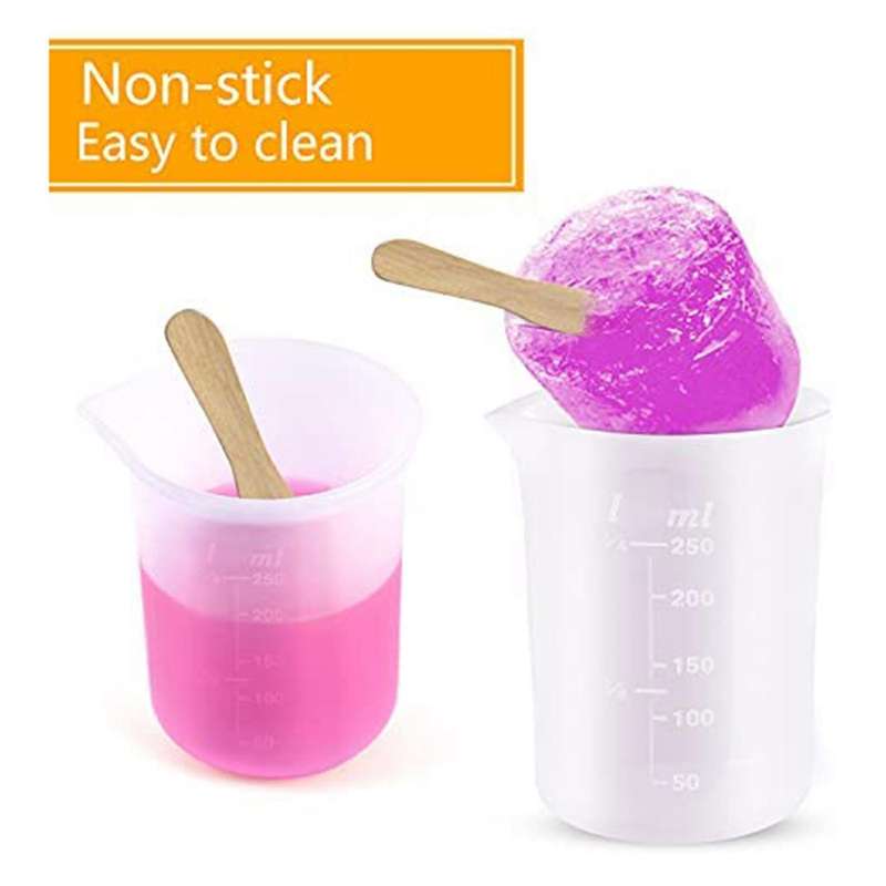 6 Pcs 250 Ml Silicone Measuring Cups for Resin Cups Glue