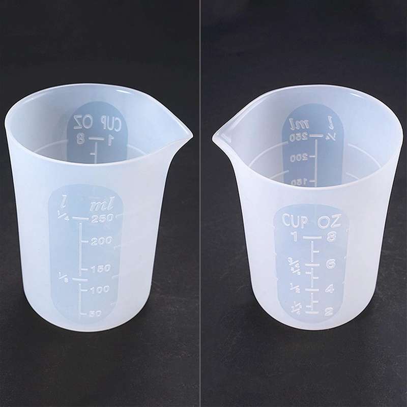 6 Pcs 250 Ml Silicone Measuring Cups for Resin Cups Glue