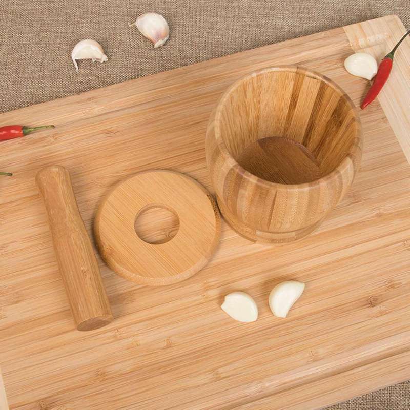 Pestle Grinding Bowl Set Garlic Pot Spice Pepper Mill Tools