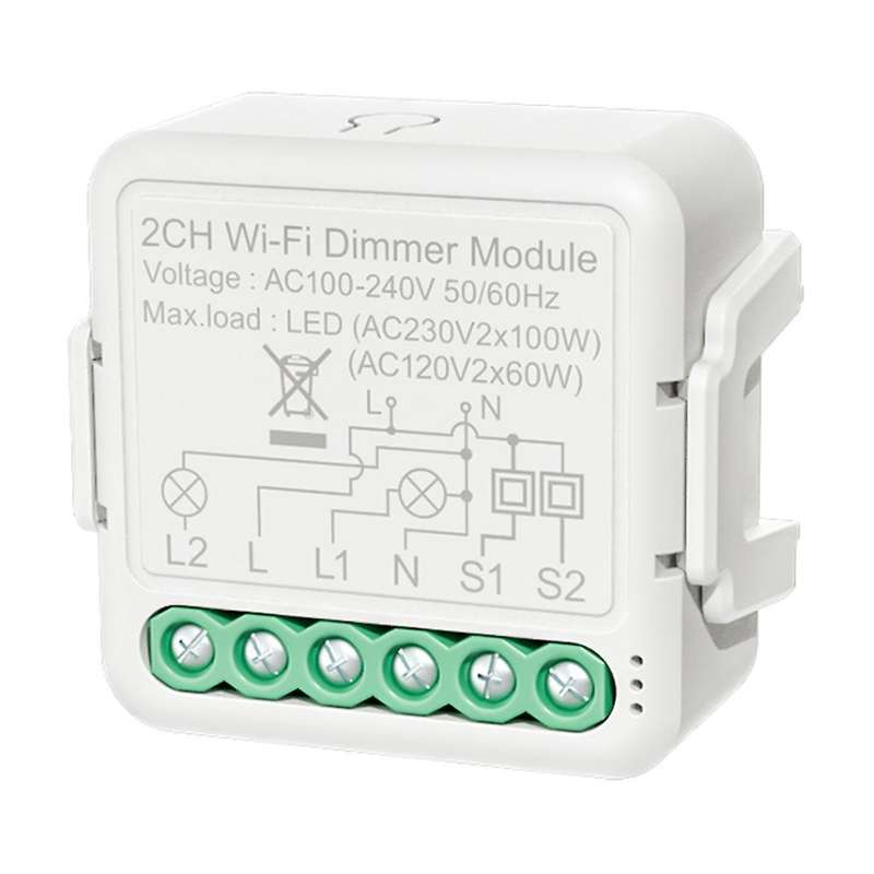 Tuya Led Wifi Dimmer Light Switch Module with 2 Way Control (2 Gang)