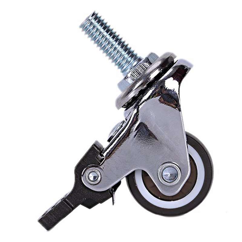 8pcs Mini Small Casters 1 Inch M8x15mm Tpe Universal Casters Wheel