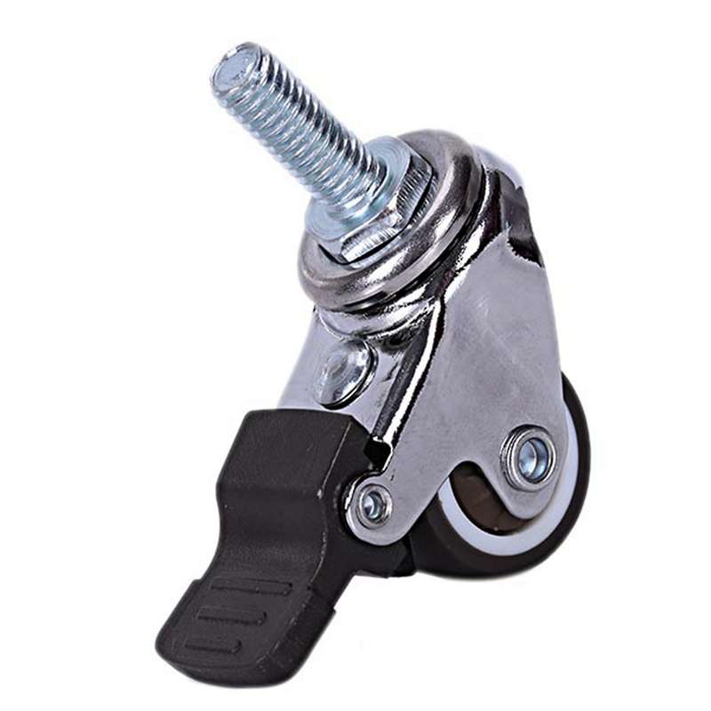 8pcs Mini Small Casters 1 Inch M8x15mm Tpe Universal Casters Wheel