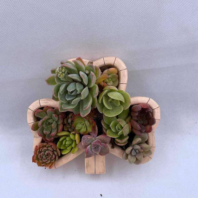 Animal Clover Model Decor Resin Flower Pot Imitation Wood Flowerpots