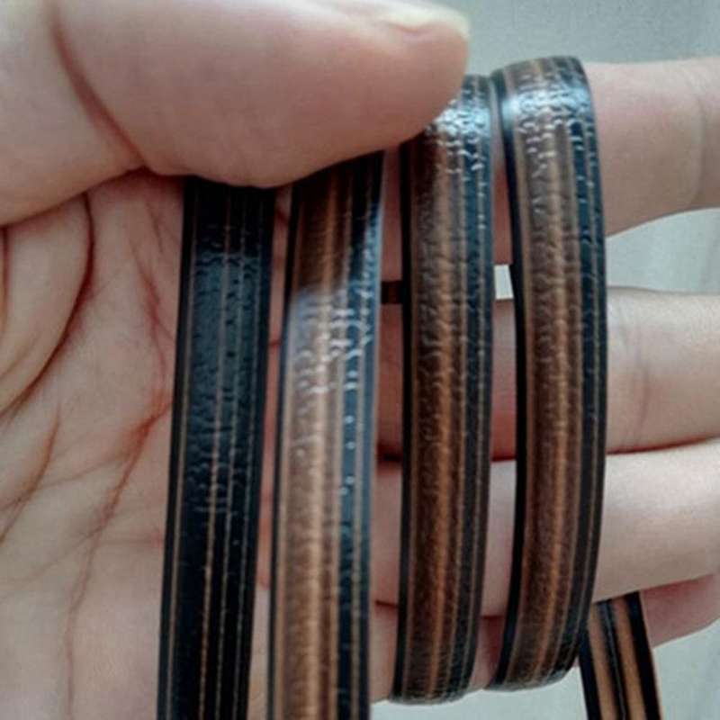 Coffee Gradient Flat Synthetic Rattan Weaving Material Plastic Rattan