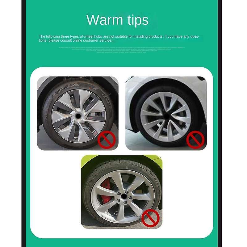 For Tesla Model Y Original 20inch Rim Wheel Center Hubcaps 4pcs Red