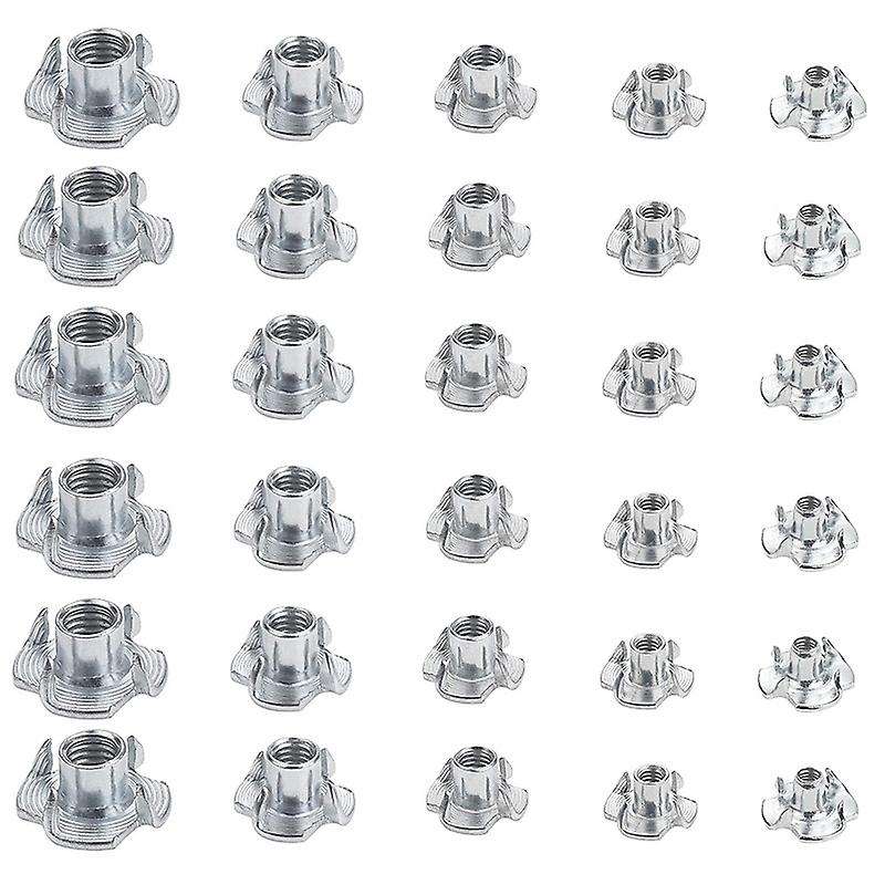 245pcs Zinc Plated M3/m4/m5/m6/m8/m10 4 Claws Nut Tee Nut Furniture