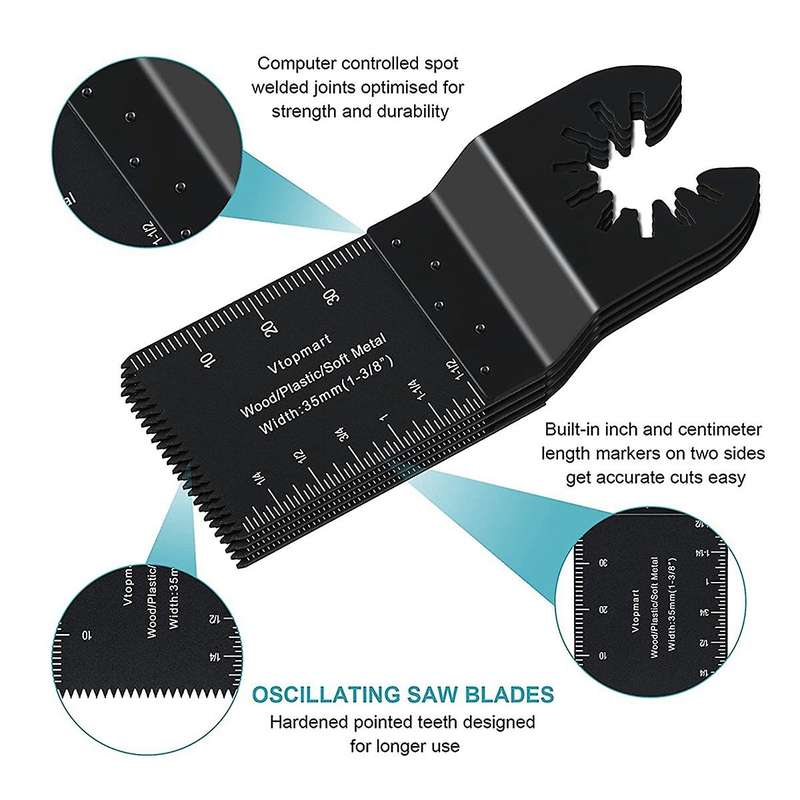 24pcs Metal Saw Blades Compatible with Fein Multimaster Porter Cable