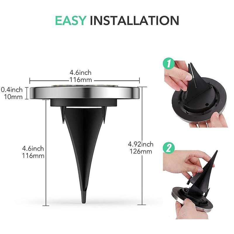 Solar Lights 4 Pcs,16led Solar Powered Disk Lights(white Light )