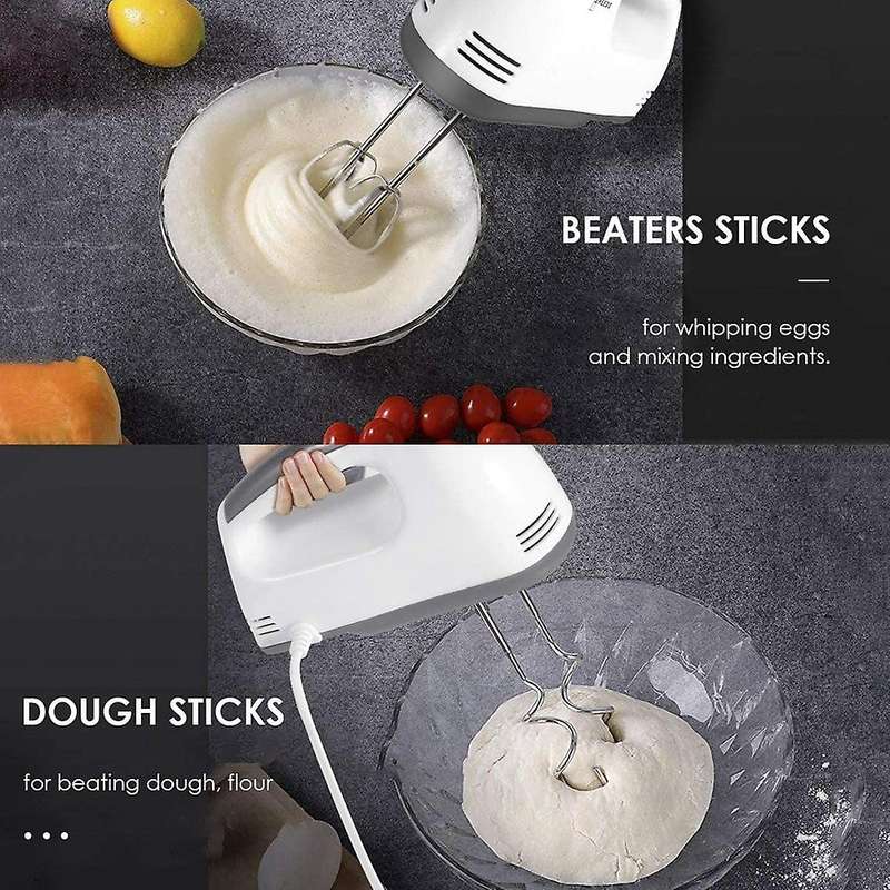 7 Speed Options Handheld Kitchen Whisk, Electric Beater Eu Plug