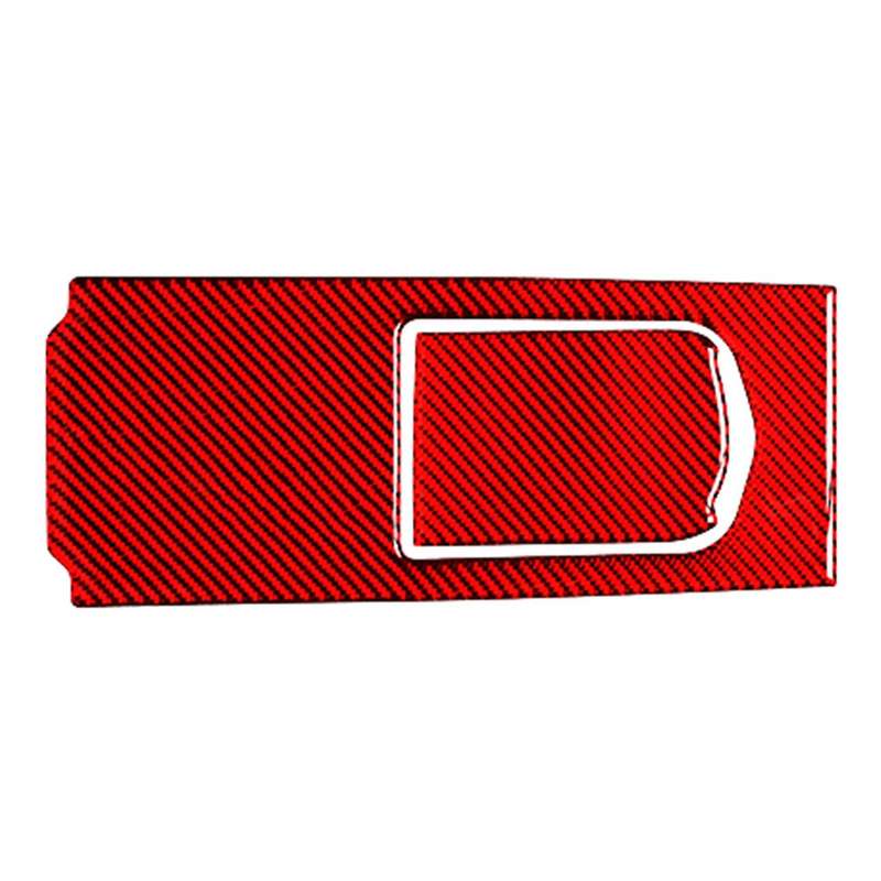 2pc Rear Multimedia Panel Cover for Panamera 10-16 Carbon Fiber Red