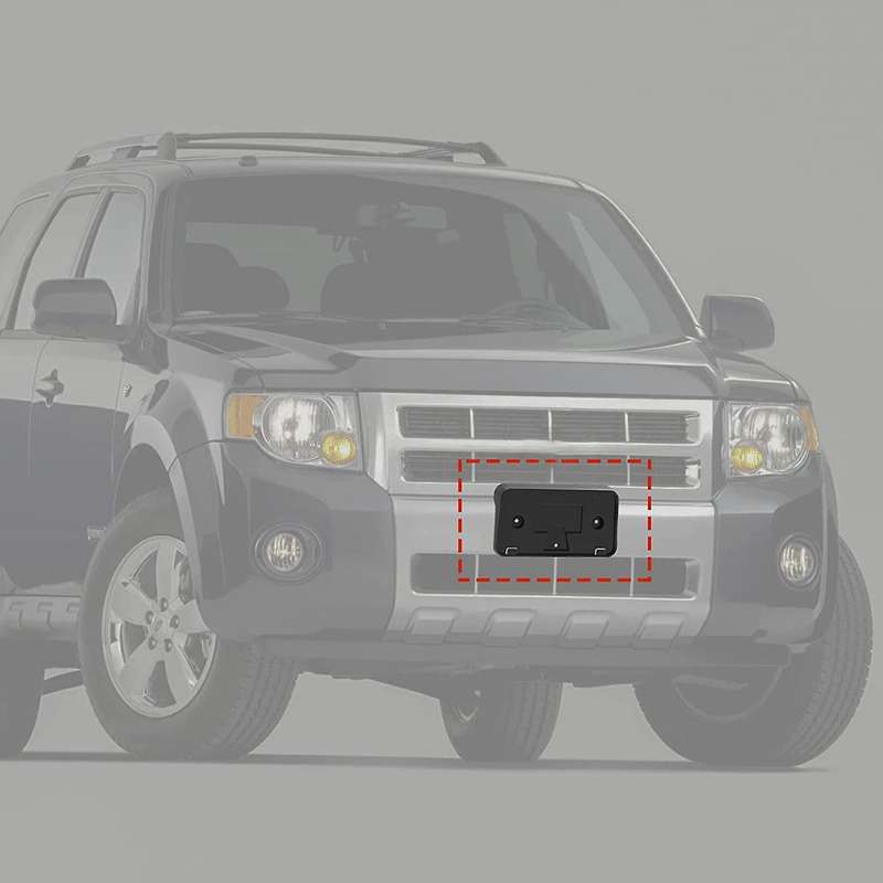 Front Bumper License Plate Bracket Holder Cover for Ford Escape