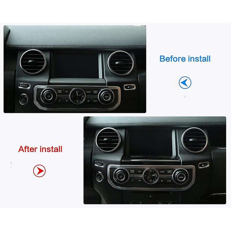 Car Navigation Gps Screen Below Panel Cover Trim Sticker(silver)