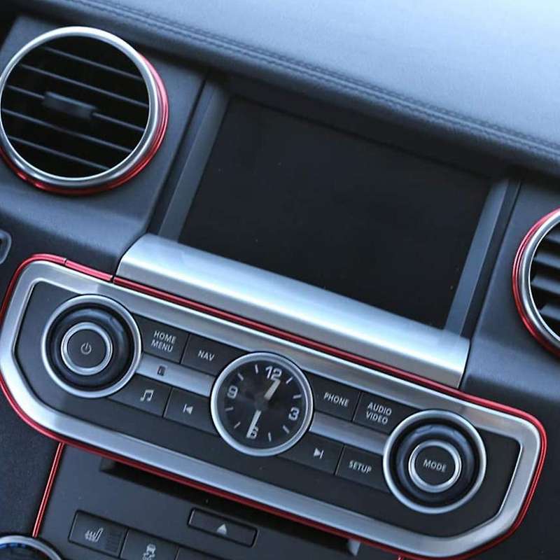 Car Navigation Gps Screen Below Panel Cover Trim Sticker(silver)
