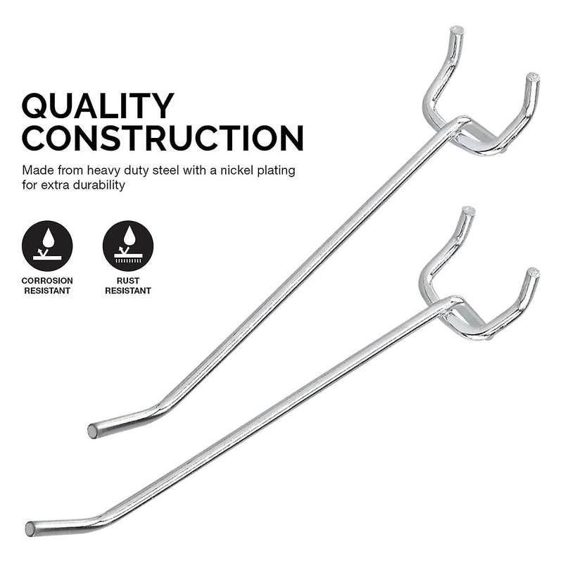 50 Piece Pegboard Hooks Metal ,peg Locks for Organizing Tools