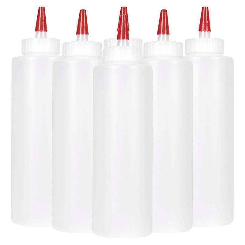 12pc Squeeze Squirt Condiment Bottles 16 Ounce - Perfect Containers