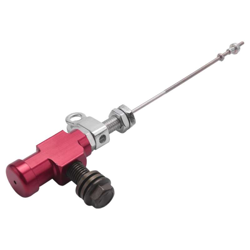 Motorcycle Hydraulic Clutch Rod Brake Pump M10x1.25mm Red