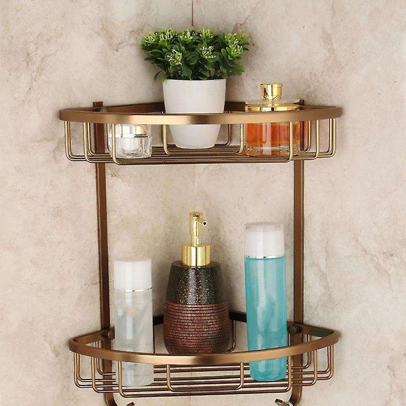 Wall Mounted Antique Finish Aluminum Bathroom Shower Double Layer