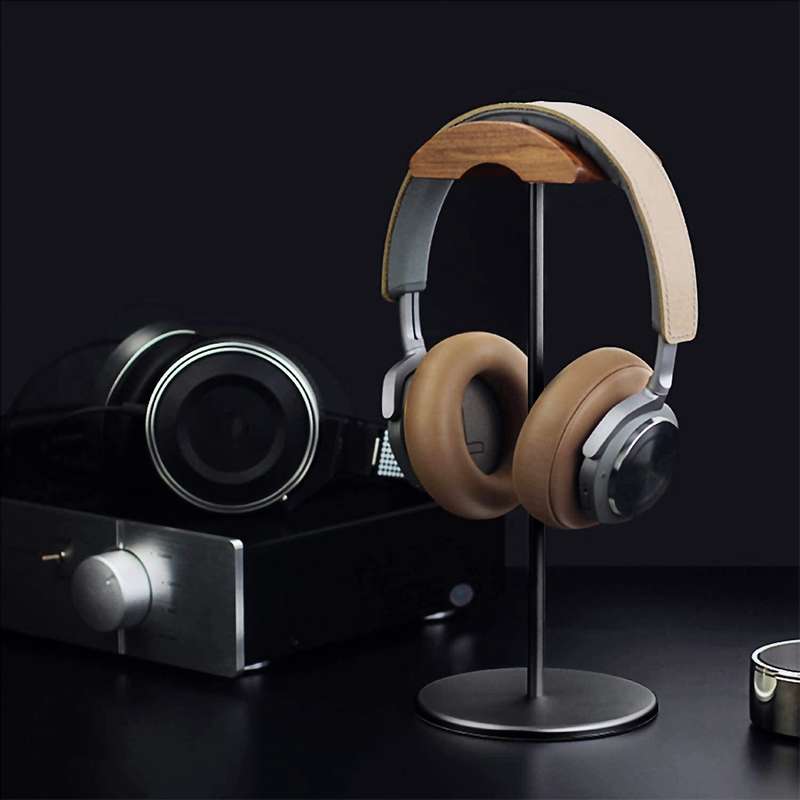 Headset Holder Made Of Walnut Wood&aluminium, Gaming Headphone Holder